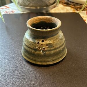 Pottery Green Ceramic Incense Holder